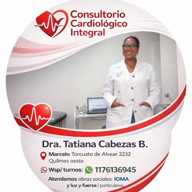 Consultorio cardiológico de la Dra. Tatiana Cabezas B. en Quilmes